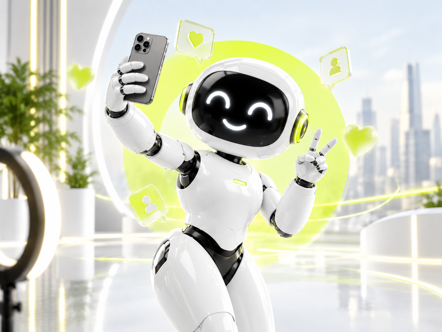 Original concept visualization - Robot Influencer